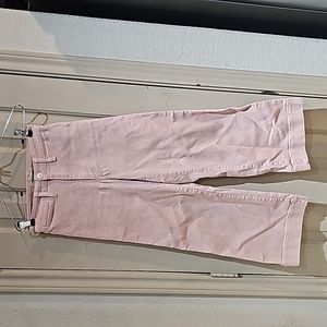 Madewell Pink Cropped Emmitt Wide-Leg Pants